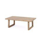 Ensemble de meubles de patio en bois d'acacia, ensemble de conversation extérieur avec table basse et coussins moelleux pour jardin, véranda et balcon, Beige - Merax