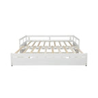 Lit gigogne extensible, Lit gigogne en bois avec tiroir-lit
