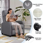 Yaheetech Lot de 2 Canapés Inclinables Modernes en Cuir PU pour Salon, Chambre
