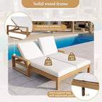 Bain de soleil double Polibi avec dossier réglable sur 5 positions