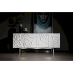 Buffet moderne blanc laqué avec portes à fermeture douce