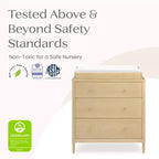 Commode 3 tiroirs avec plan à langer - Chambre d'enfant