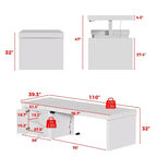 Table à manger élévatrice Hitow Modern 110W avec 3 hauteurs mémorisables, hauteur maximale de 47 pouces, capacité de charge de 150 lb, utilisation intuitive, îlot de cuisine/bar à petit-déjeuner