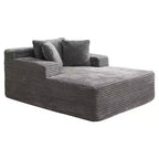 COZONY Chaise longue convertible surdimensionnée de 125 cm, Fauteuil/Canapé-lit Cloud en velours côtelé, Capacité de 180 kg