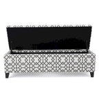 Banc de rangement rembourré moderne pour entrée de salon