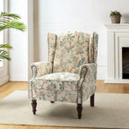 Fauteuil traditionnel à oreilles Gott avec pieds en bois massif par HULALA HOME