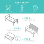 Banc de jardin en osier d'extérieur 2 places Best Choice Products avec coussin, capacité de 317 kg