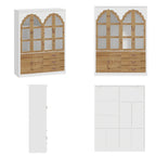 Ensemble de deux armoires Grand Closet d'inspiration vintage avec accents en métal