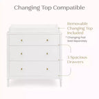 Commode 3 tiroirs avec plan à langer - Chambre d'enfant