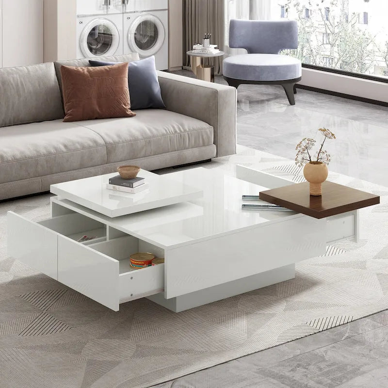 Table basse carrée moderne en bois