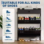 Meuble à chaussures moderne en bois, étagère réglable, design moderne autoportant, pour couloir, salon