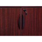 Buffet de rangement de bureau Regency 72 Legacy, acajou : structure en bois, 4 portes, support pour imprimante à 4 étagères