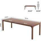 Longue table de cuisine pour 6 à 8 personnes Table à manger rectangulaire