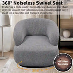 Fauteuil moderne Kieon 33W 360 pivotant en forme de tonneau - Lot de 2