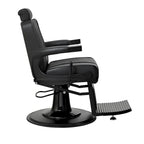 ROGERS Fauteuil de barbier inclinable robuste Fauteuil de coiffure, Noir
