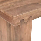 Console et Table d'appoint d'entrée Whisen de style ferme minimaliste en bois de manguier avec plateau épaissi