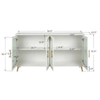 Meuble TV pour téléviseur de 65 pouces et plus, meuble TV en bois avec placard de rangement et étagères réglables, console multimédia pour salon ou chambre