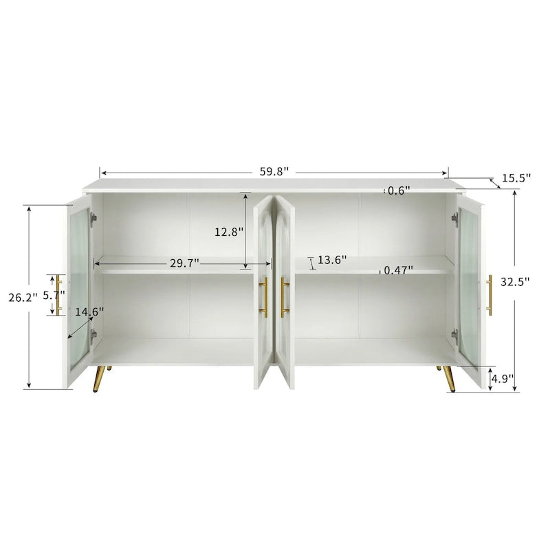 Meuble TV pour téléviseur de 65 pouces et plus, meuble TV en bois avec placard de rangement et étagères réglables, console multimédia pour salon ou chambre