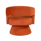 Fauteuil pivotant d'appoint de luxe moderne en velours GDFStudio Hudson