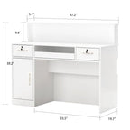 Bureau de réception rectangulaire en bois Secrétaire Bureau d'ordinateur