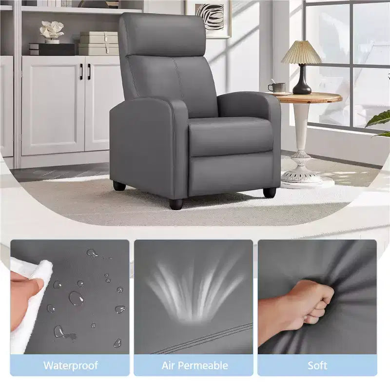 Yaheetech Lot de 2 Canapés Inclinables Modernes en Cuir PU pour Salon, Chambre