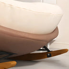 Fauteuil à bascule scandinave rembourré avec ottoman en option