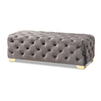 Banc ottoman en velours Gracewood Hollow Solanki