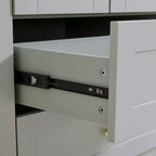 Armoire de rangement de cuisine sur pied Whisen 71H, grand buffet de salle à manger avec 6 portes et étagères réglables