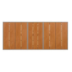 Ensemble de salle à manger extérieur extensible 7 pièces avec table extensible et 6 chaises avec accoudoirs