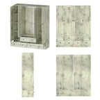 Armoire-penderie autoportante 59 po de large, grand format, blanche