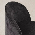 Fauteuil d'appoint pivotant moderne en chenille avec roulettes, fauteuil roulant sans accoudoirs pour salon, chambre ou bureau à domicile - Panipeachy