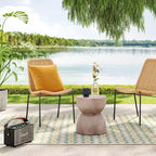 Lot de 4 chaises de salle à manger de patio sans accoudoirs en osier marron - Threshold™