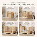 Lit de bébé convertible 8-en-1 Yuzu de Babyletto avec kits de conversion toutes étapes