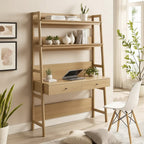 Bureau avec bibliothèque et tiroirs de rangement