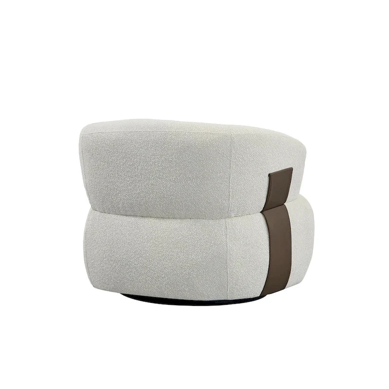 Fauteuil moderne Kieon 33W 360 pivotant en forme de tonneau - Lot de 2