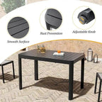 Ensemble de salle à manger extérieur 5/7 pièces en aluminium avec chaises empilables et table extensible