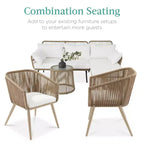 Lot de 2 chaises de salle à manger d'extérieur Best Choice Products, en osier tressé, capacité de 113 kg