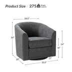 Lot de 2 fauteuils crapauds modernes rembourrés Cuenca avec base pivotante