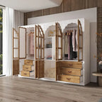 Ensemble de deux armoires Grand Closet d'inspiration vintage avec accents en métal