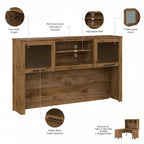 Bureau d'angle en L 60" Bush Furniture Somerset avec huche de rangement