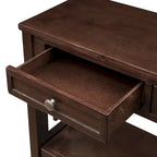 Console avec 4 tiroirs et une étagère de rangement