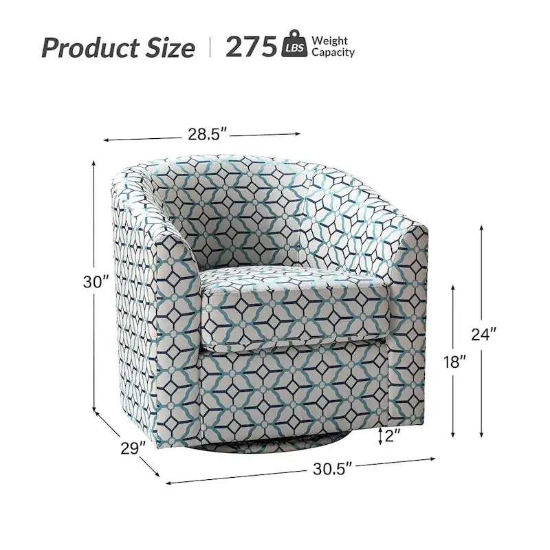 Lot de 2 fauteuils crapauds modernes rembourrés Cuenca avec base pivotante