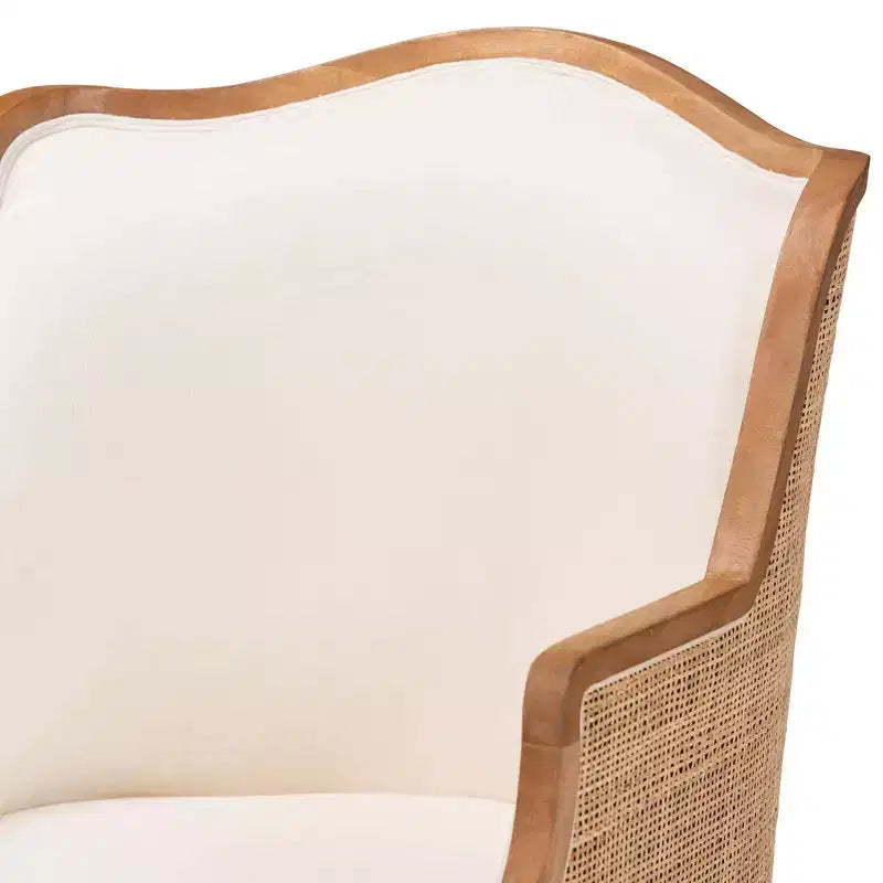 Fauteuil d'appoint en tissu et bois Elizette de Bali & Pari