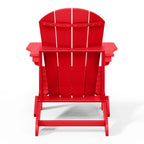 Chaise Adirondack pliante d'extérieur tout temps Polytrends Laguna résistante à la décoloration pour patio
