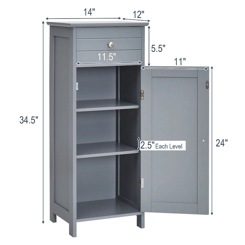 Meuble de Rangement sur Pied pour Salle de Bain