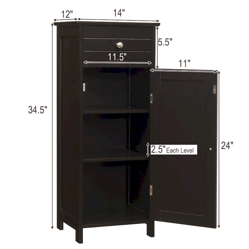 Meuble de Rangement sur Pied pour Salle de Bain