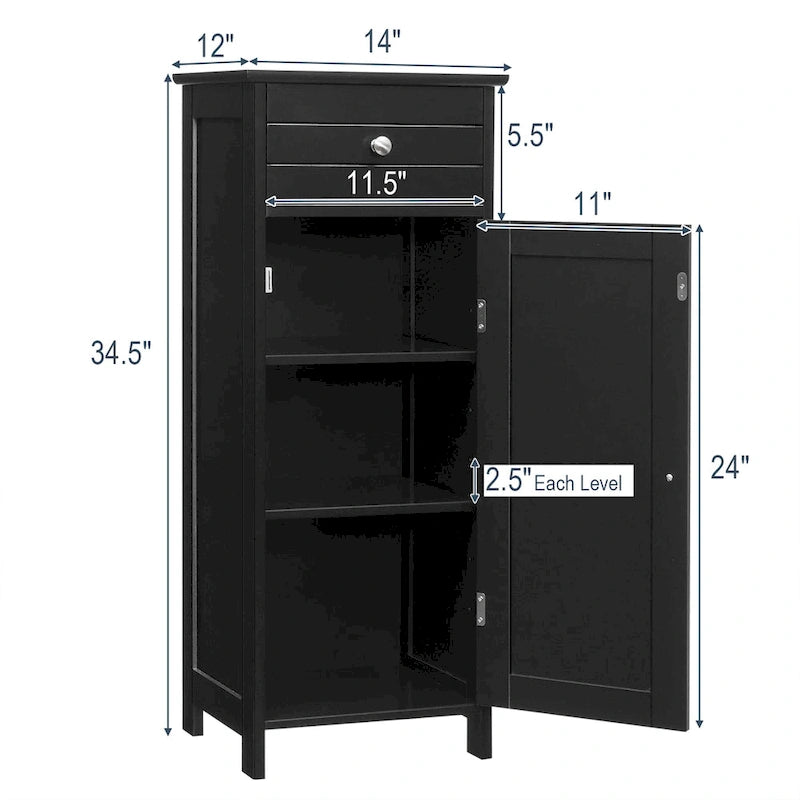 Meuble de Rangement sur Pied pour Salle de Bain