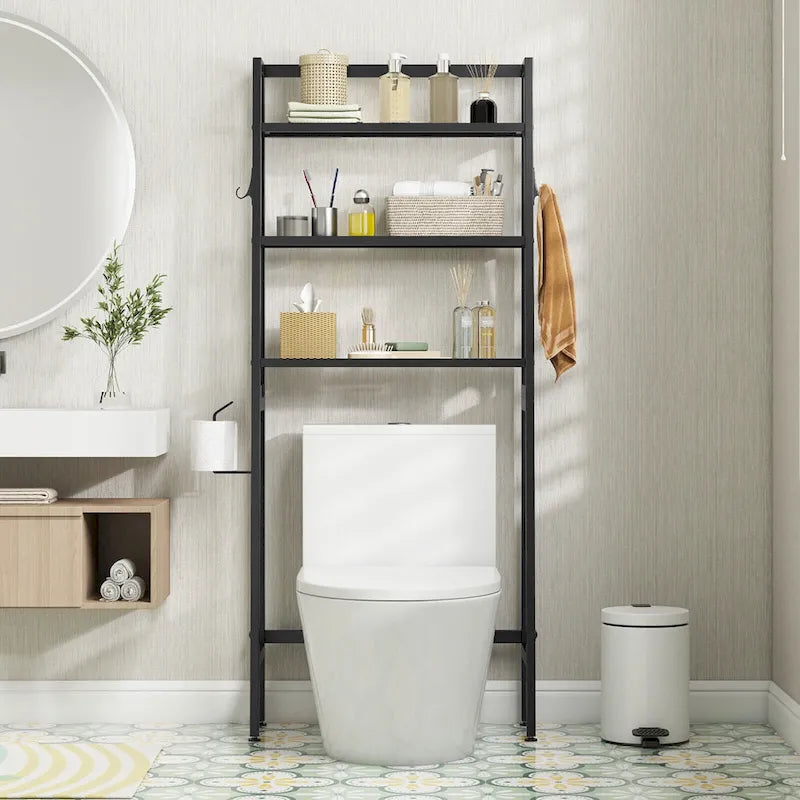 Étagère de rangement 3 niveaux au-dessus des toilettes avec réglable
