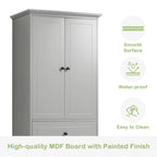 Armoire de rangement à 2 portes et 4 tiroirs pour salle de bain ou bureau