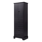 Armoire de rangement à 2 portes et 4 tiroirs pour salle de bain ou bureau